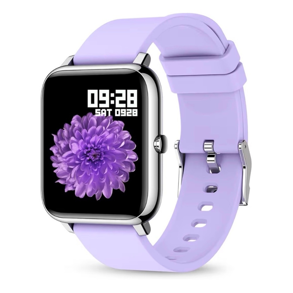 Lavender Smartwatch with Silver Accents